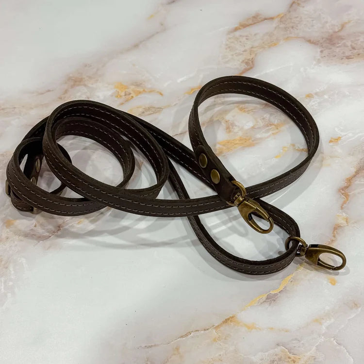 Leather Brass Shoulder Strap